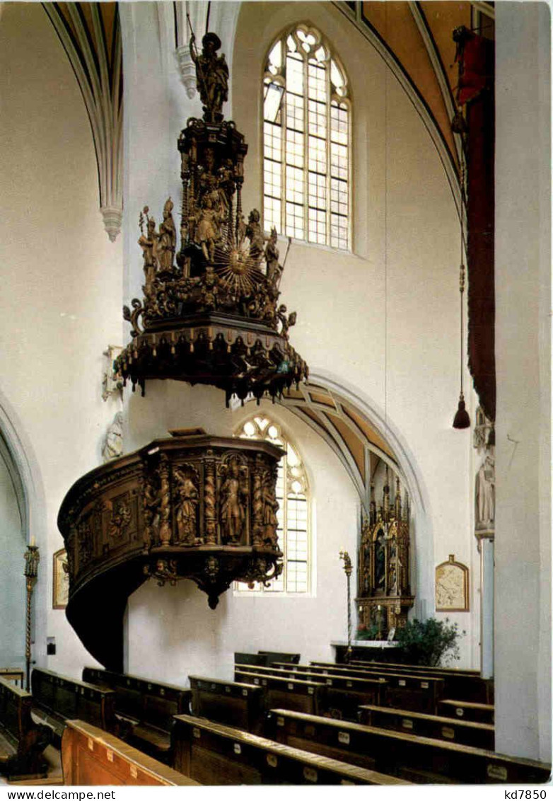 Wasserburg A. Inn, Stadtpfarrkirche St. Jacob, Kanzel V. Martin U. Micha - Wasserburg (Inn)