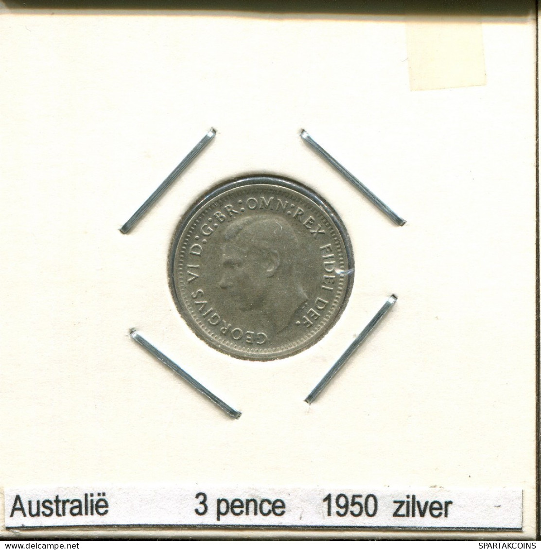 3 PENCE 1950 AUSTRALIA PLATA Moneda #AS250.E.A - Threepence