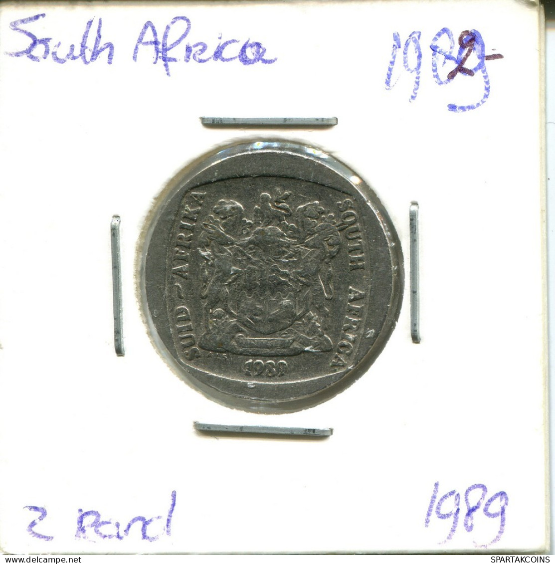 2 RAND 1989 SÜDAFRIKA SOUTH AFRICA Münze #AT161.D.A - Zuid-Afrika