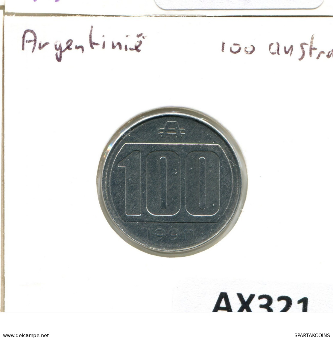 100 AUSTRALES 1990 ARGENTINIEN ARGENTINA Münze #AX321.D.A - Argentinië