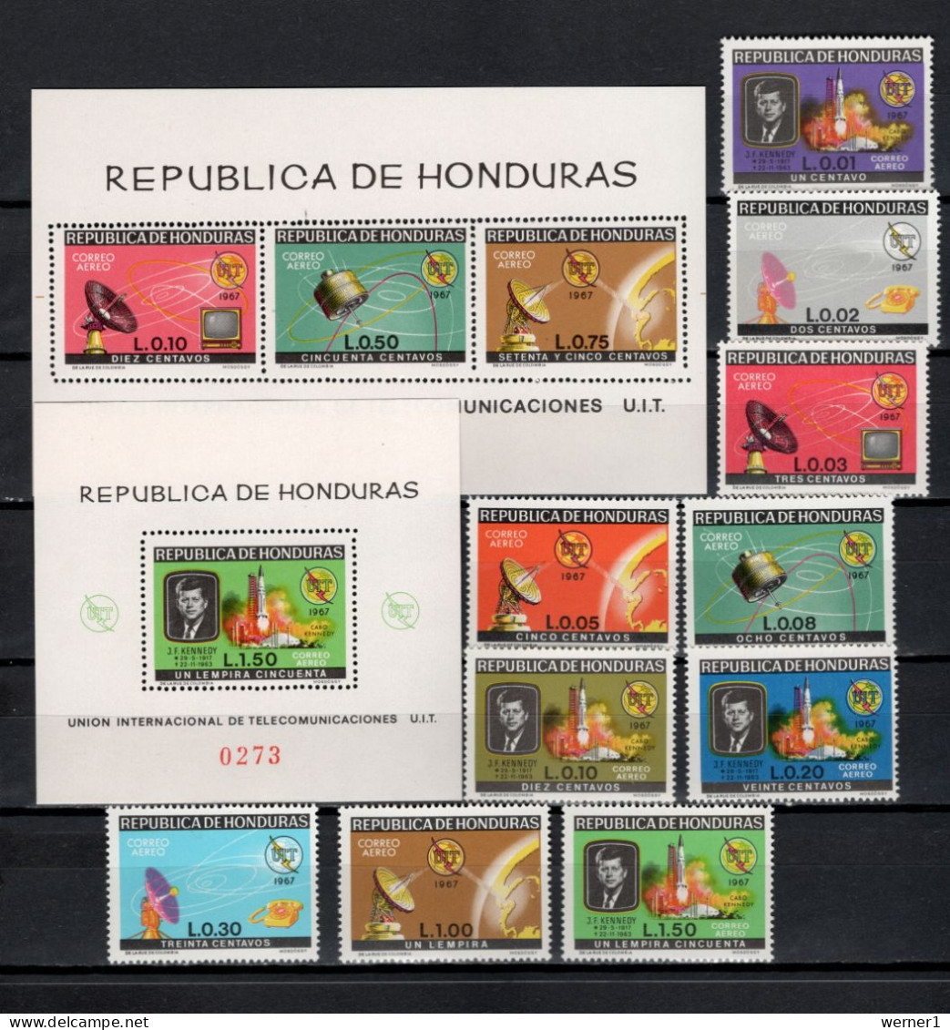 Honduras 1968 Space, ITU Centenary, JFK Kenndy Set Of 10 + 2 S/s MNH - Amérique Du Nord