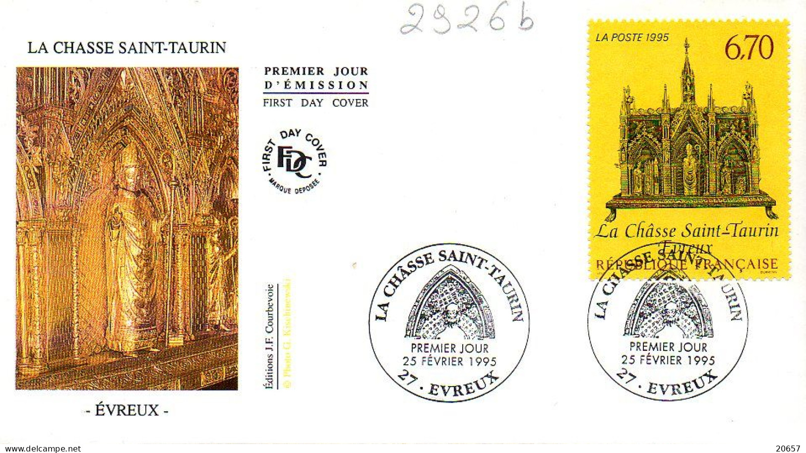 France 2926b Fdc La Châsse Saint-Taurin, Cathédrale D' Evreux - Kerken En Kathedralen