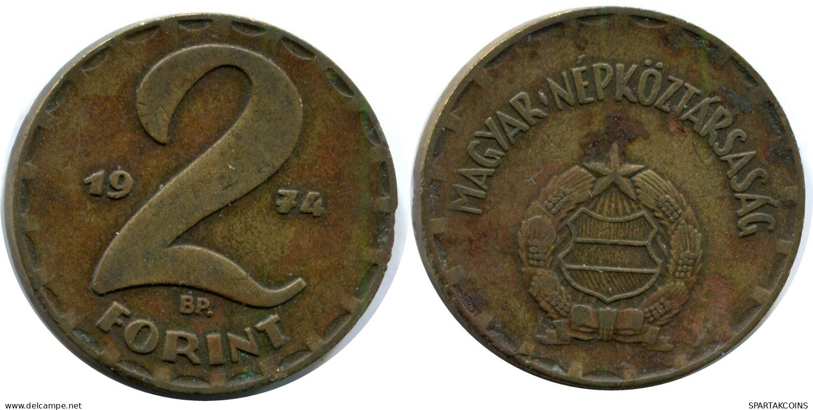 2 FORINT 1974 HUNGRÍA HUNGARY Moneda #AY638.E.A - Ungheria