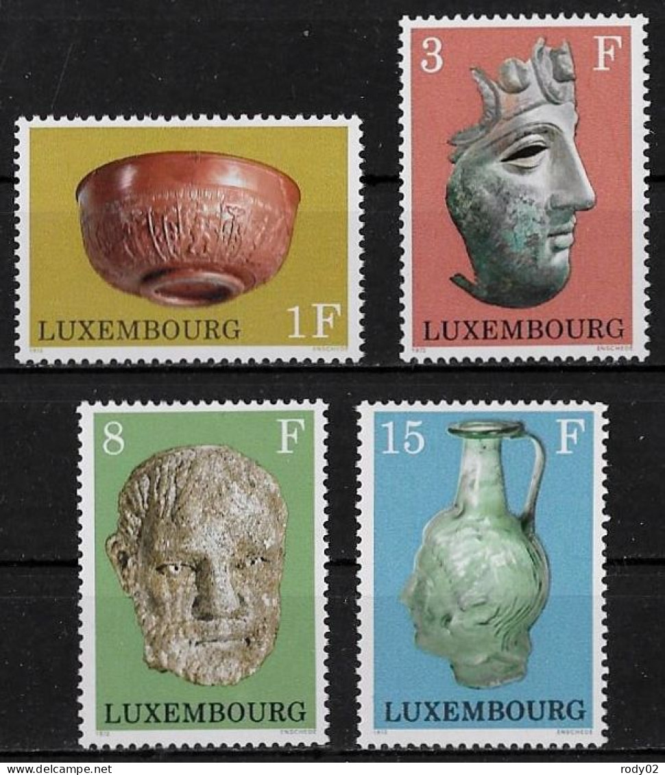 LUXEMBOURG - ARCHEOLOGIE - OBJETS DE LA COLLECTION GALLO-ROMAINE DU MUSEE DE LUXEMBOURG - N° 791 A 794 - NEUF** MNH - Arqueología