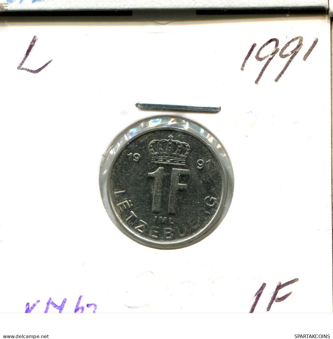 1 FRANC 1991 LUXEMBOURG Pièce #AT226.F.A - Lussemburgo