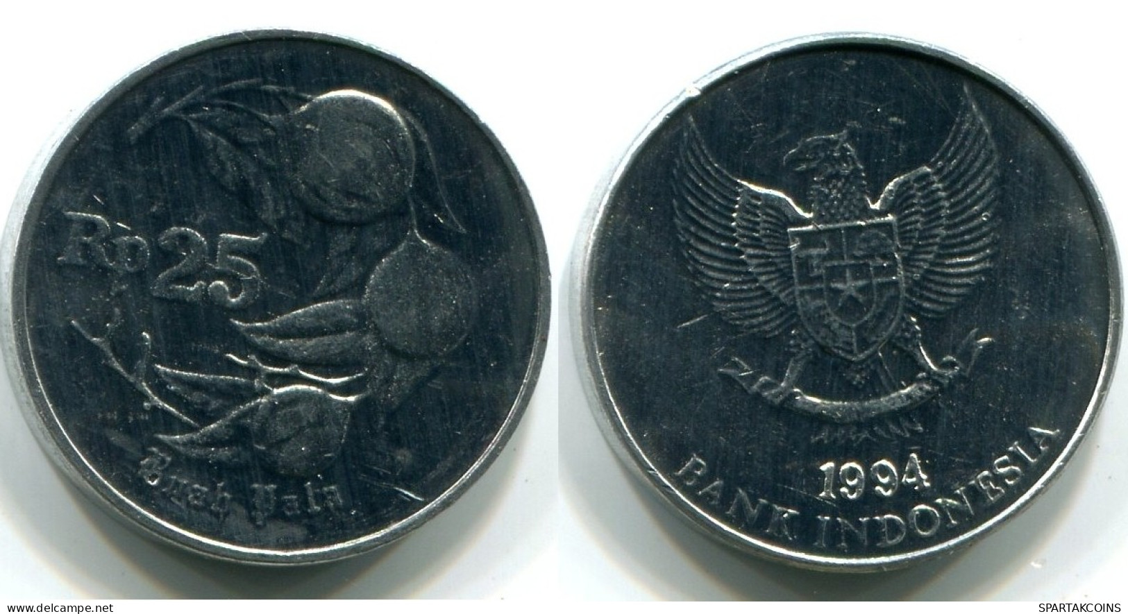 25 RUPIAH 1994 INDONESIA UNC Nutmeg Plant Moneda #W10837.E.A - Indonésie