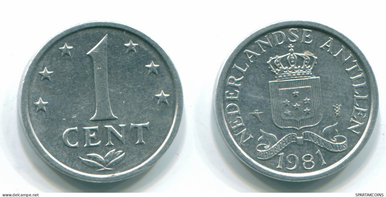1 CENT 1981 NETHERLANDS ANTILLES Aluminium Colonial Coin #S11200.U.A - Antilles Néerlandaises