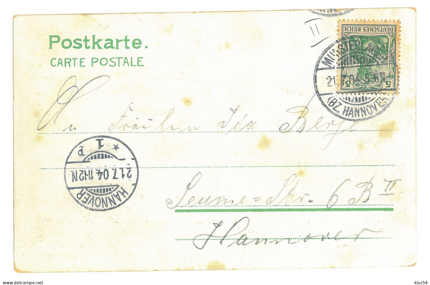 GER 34 - 16992 MUNSTER, Litho, Germany - Old Postcard - Used - 1904 - Munster
