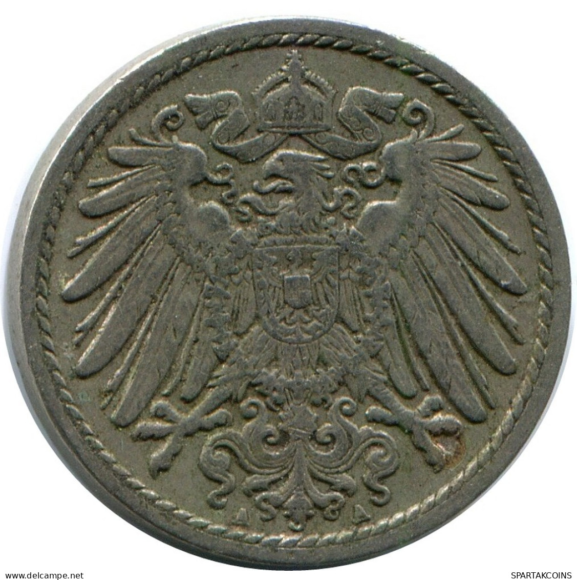 5 PFENNIG 1911 A GERMANY Coin #DB245.U.A - 5 Pfennig