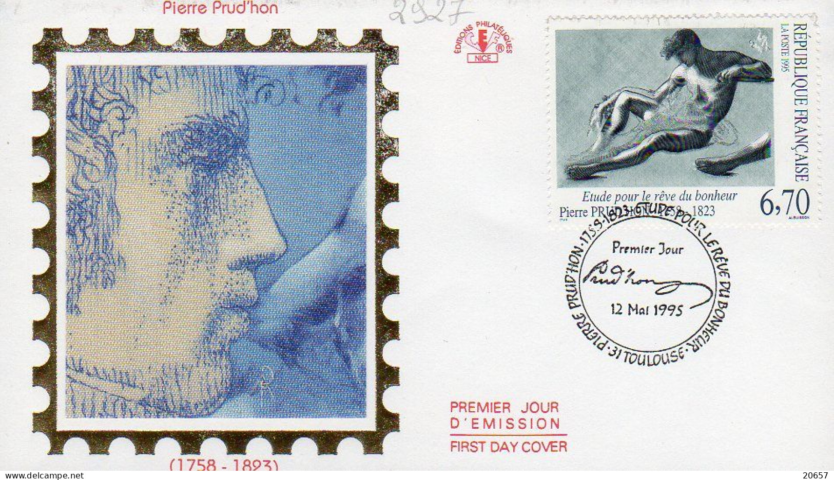 France 2927 Fdc Pierre Prud'hon "rêve Du Bonheur" - Sonstige & Ohne Zuordnung