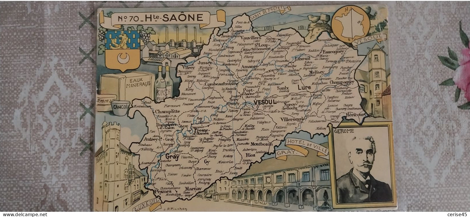 CARTE DEPARTEMENT* 70 HAUTE SAONE.. - Landkaarten