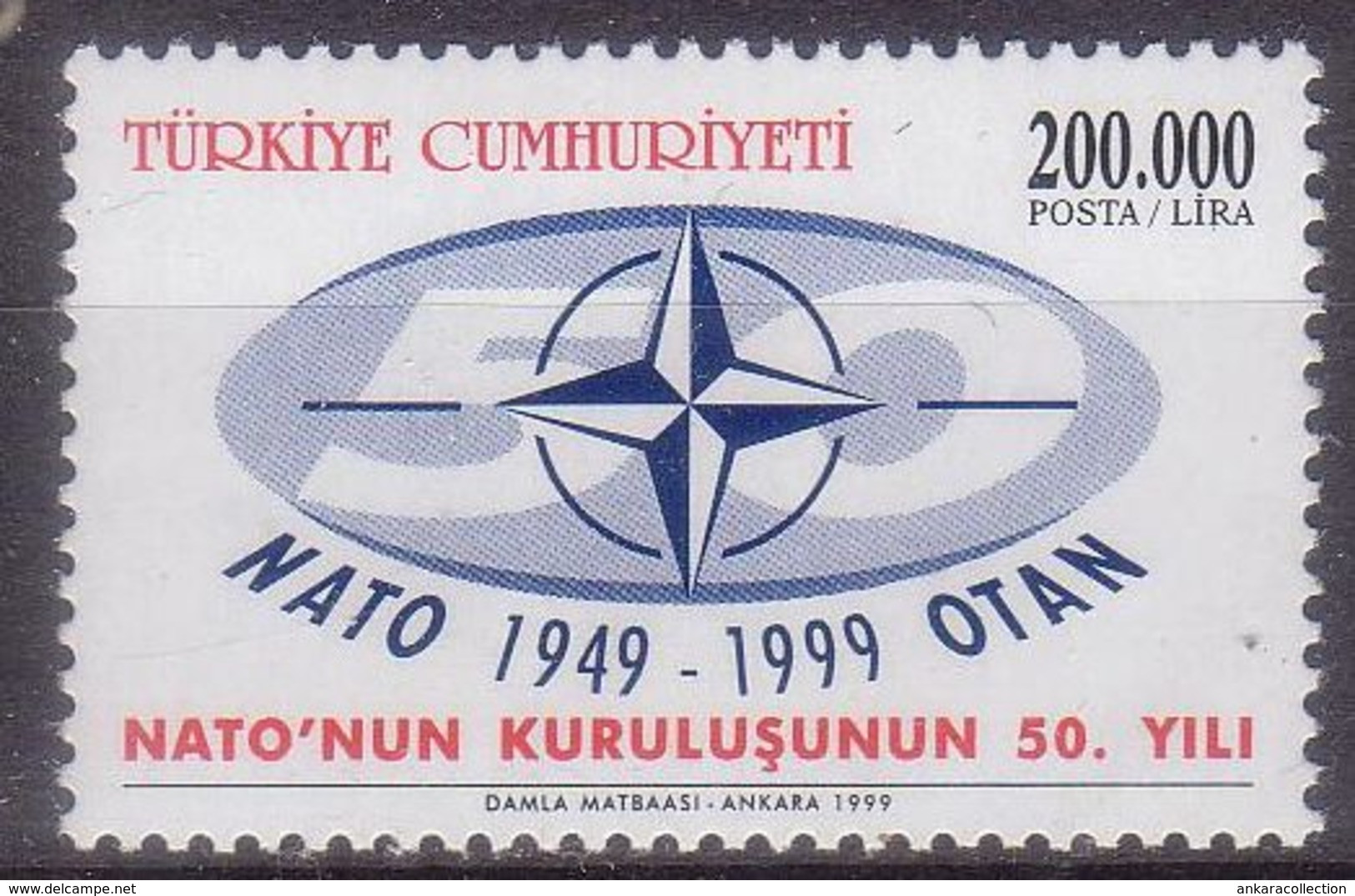 AC - TURKEY STAMP - 50th ANNIVERSARY OF NATO MNH 04 APRIL 1999 - Ungebraucht