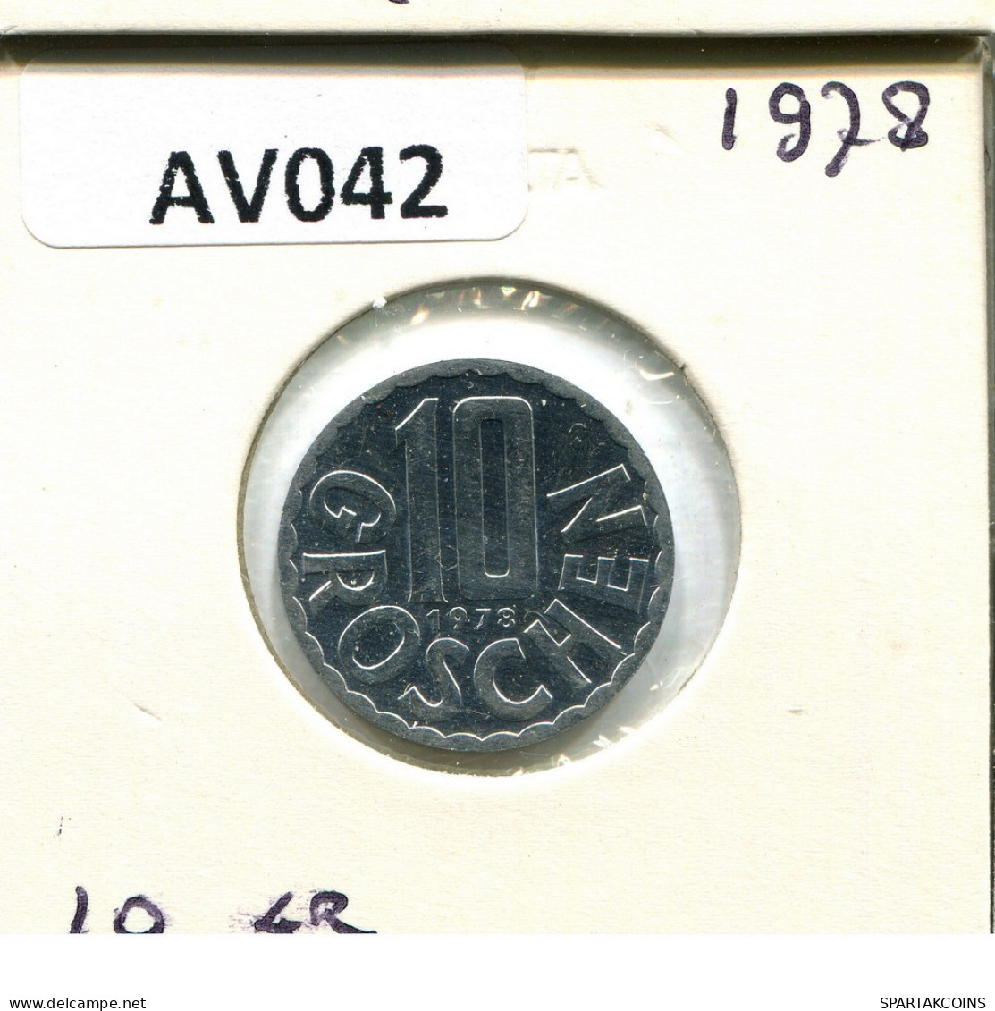 10 GROSCHEN 1978 AUSTRIA Coin #AV042.U.A - Oostenrijk