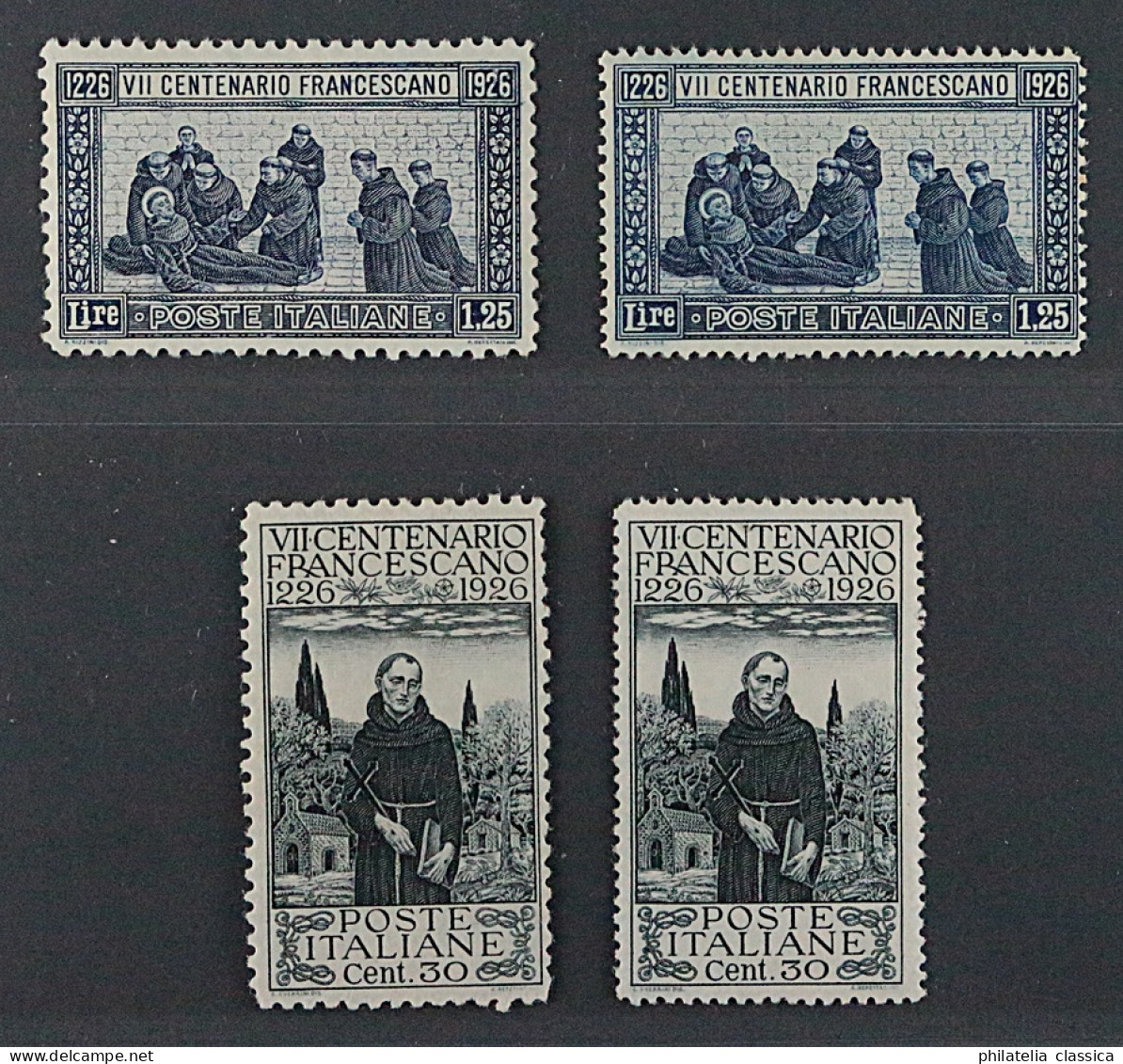 Italien 238 B ** 1926, Franziskus 1,25 L. SELTENE ZÄHNUNG Postfrisch, KW 1237,-€ - Mint/hinged
