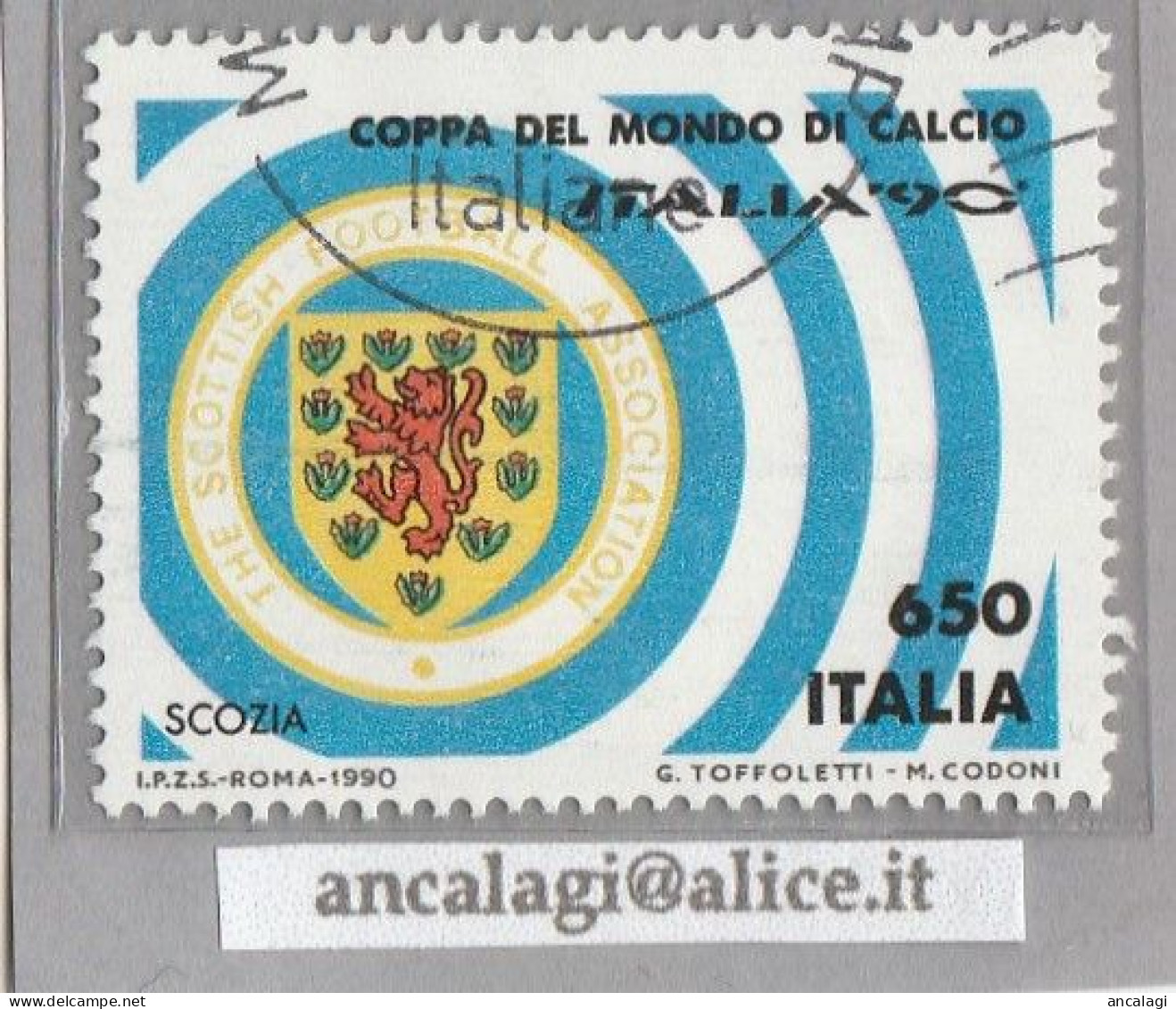 USATI ITALIA 1990 - Ref.0621 "Coppa Del Mondo: SCOZIA" 1 Val. - - 1981-90: Usati