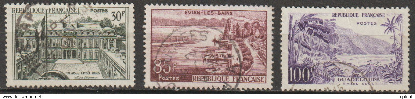 FRANCE : N° 1192-1193-1194 Oblitérés (Série Touristique) - PRIX FIXE - - Oblitérés