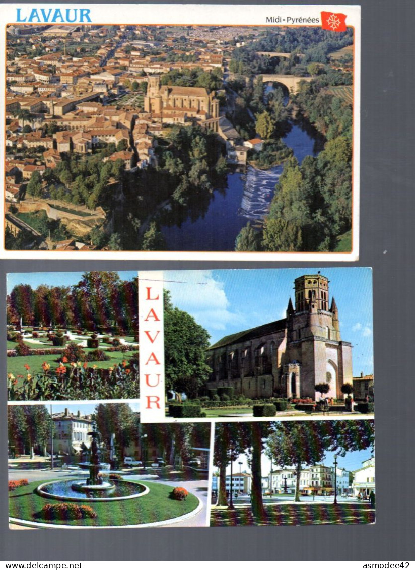 LAVAUR  LOT DE 2 CARTES A4 - Lavaur