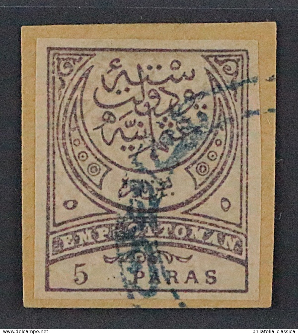 Türkei  44 U, 5 Pa. Violett/lila, UNGEZÄHNT Auf LUXUS-Briefstück, KW 400,- € - Usati