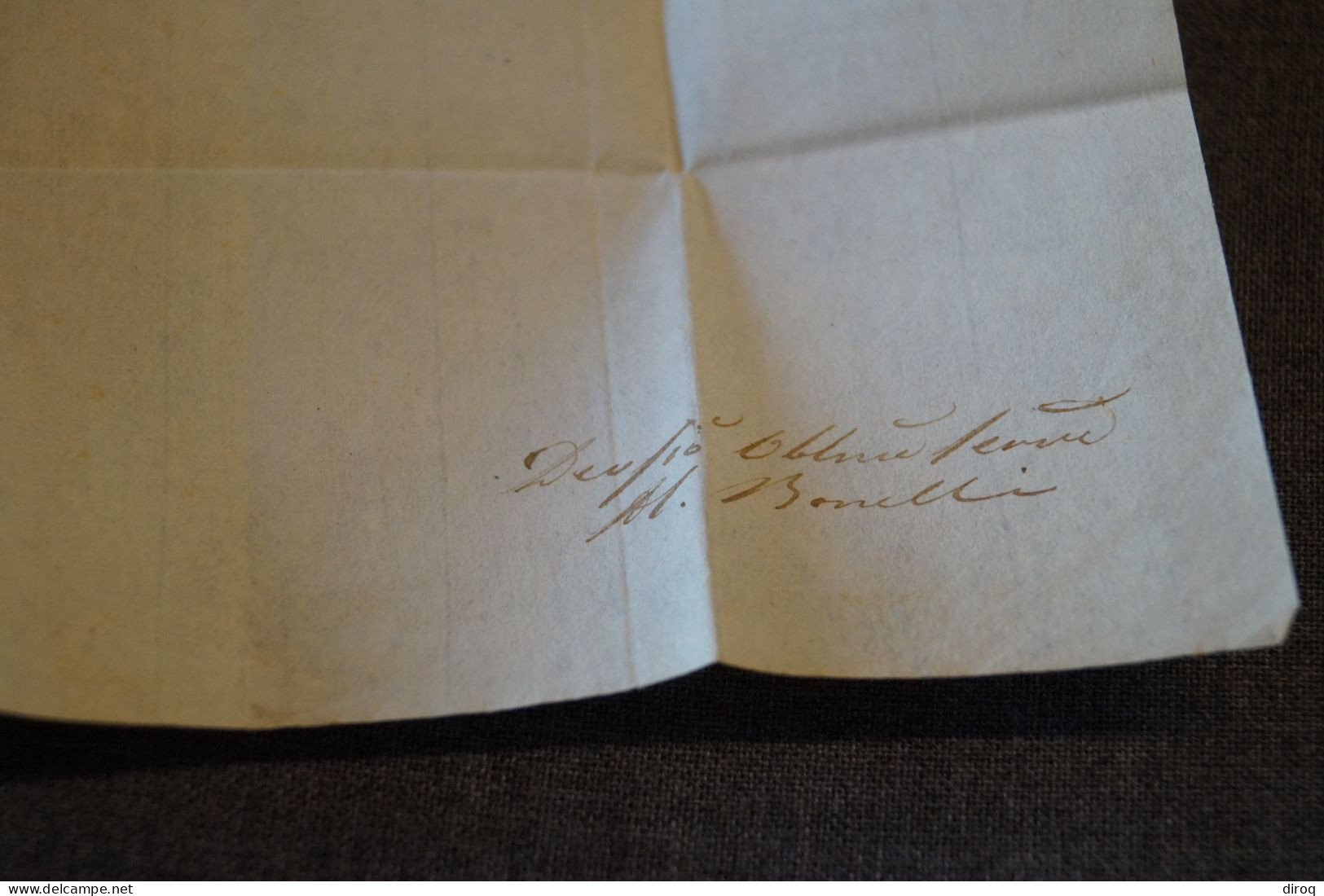 ancien envoi Franco Bollo Postale BAJ-2, Italia 1857,courrier à identifier,pour collection