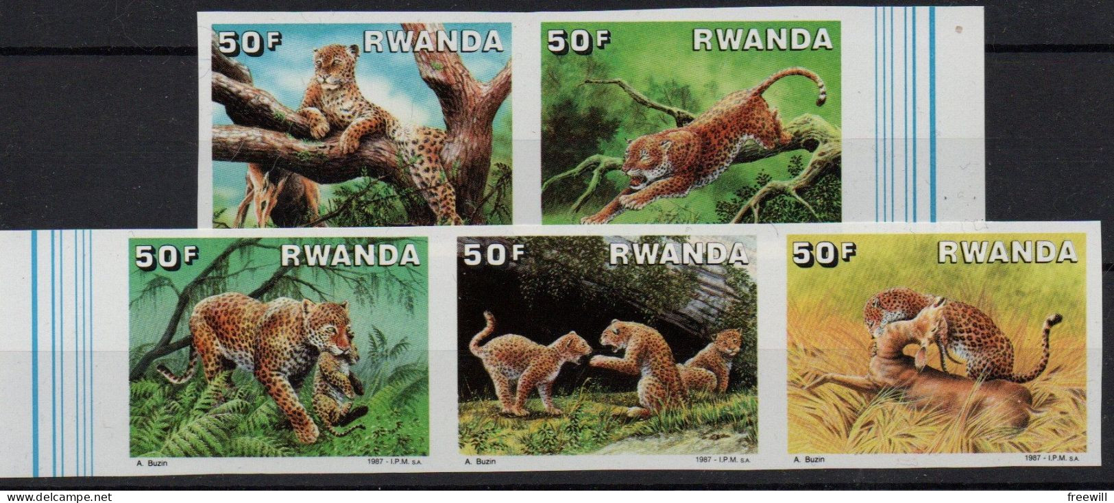 Rwanda Animaux-Animals-Dieren  1987 XXX - Neufs