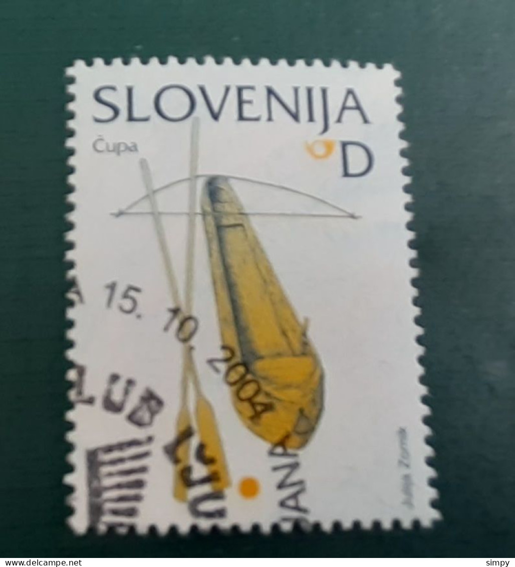 SLOVENIA 2004 Cultural Heritage Cupa Fishing Boat Michel 482 Used Stamp - Slowenien
