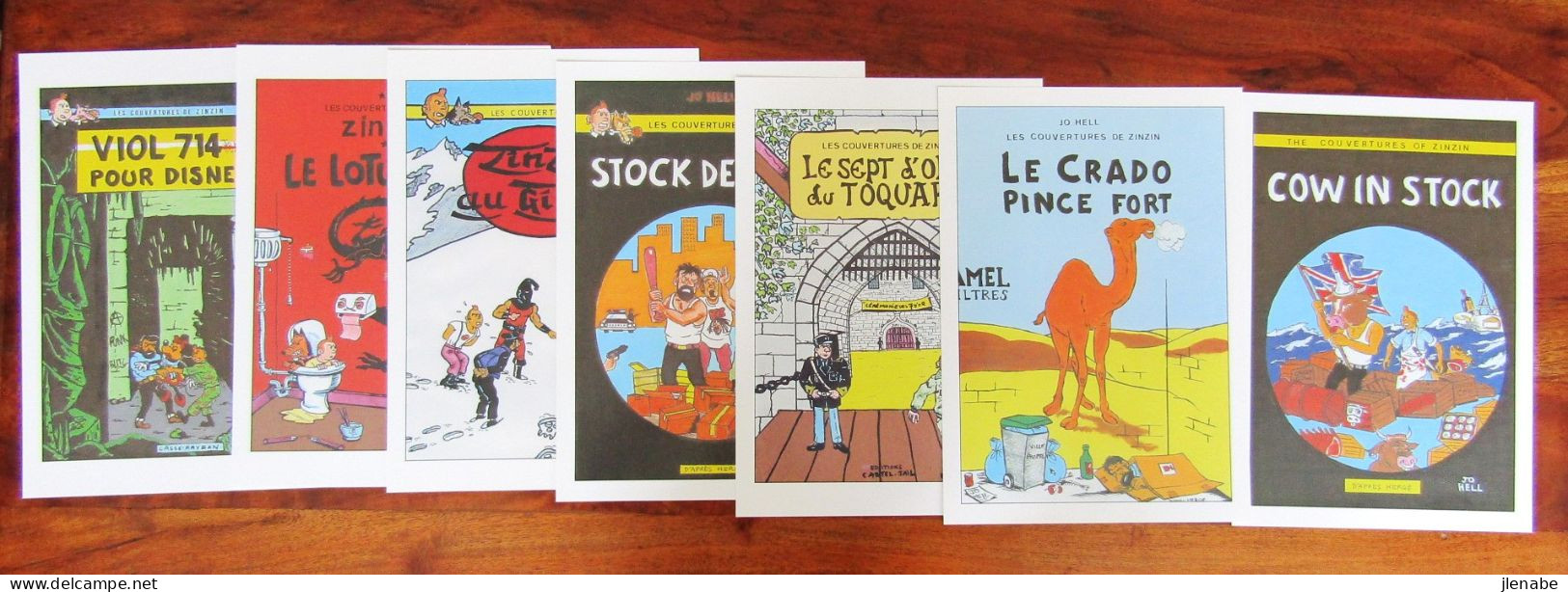 TINTIN Porte Folio Les Couvertures De ZINZIN 20 Pastiches + 1 Dédicace - Plakate & Offsets