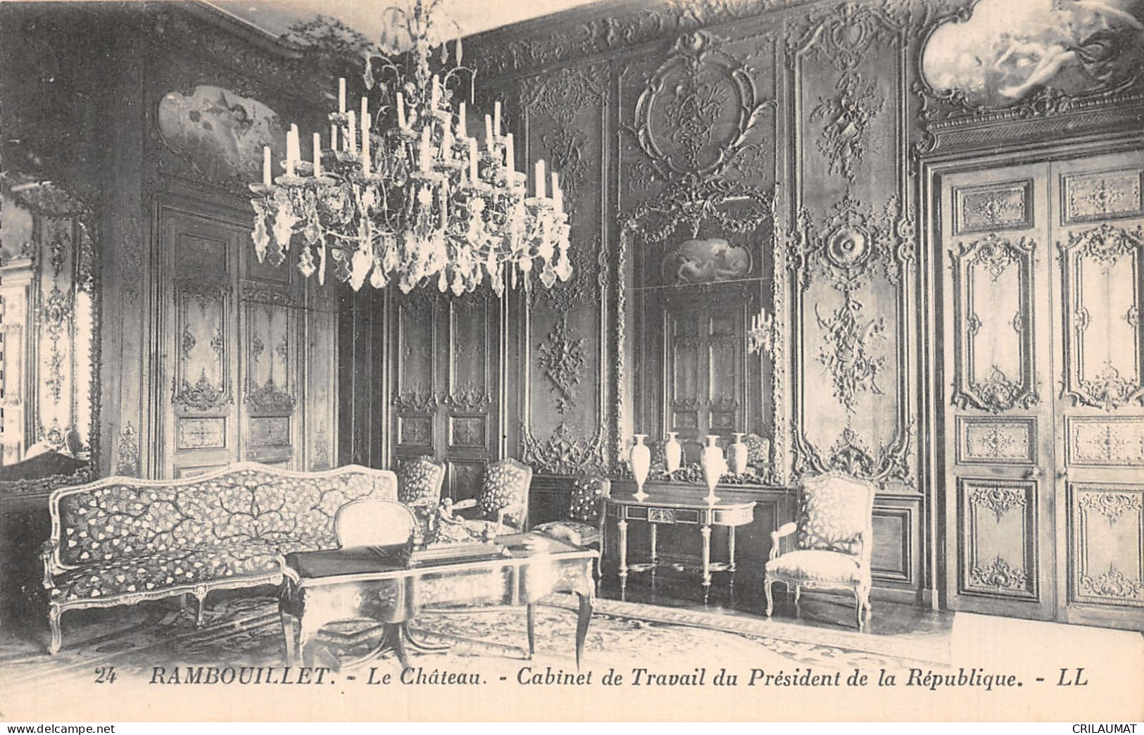 78-RAMBOUILLET LE CHATEAU CABINET DE TRAVAIL DU PRESIDENT-N°LP5024-F/0013 - Rambouillet (Kasteel)