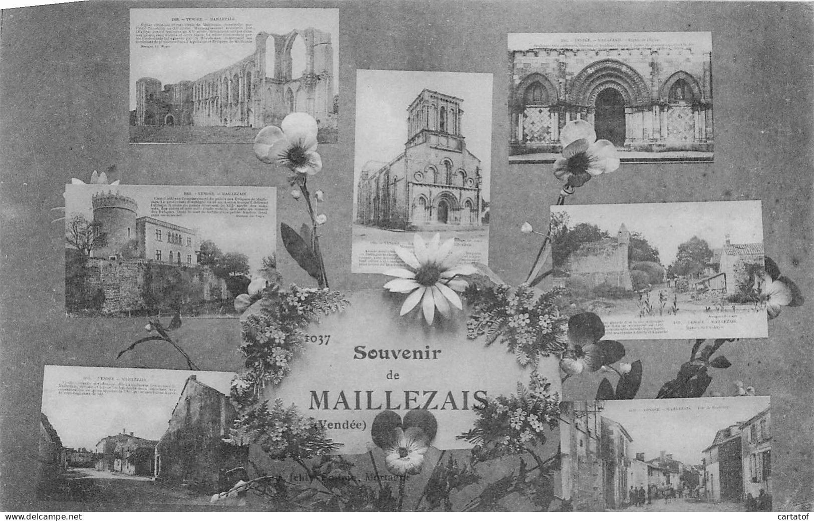 Souvenir De MAILLEZAIS . CP Multivues - Maillezais