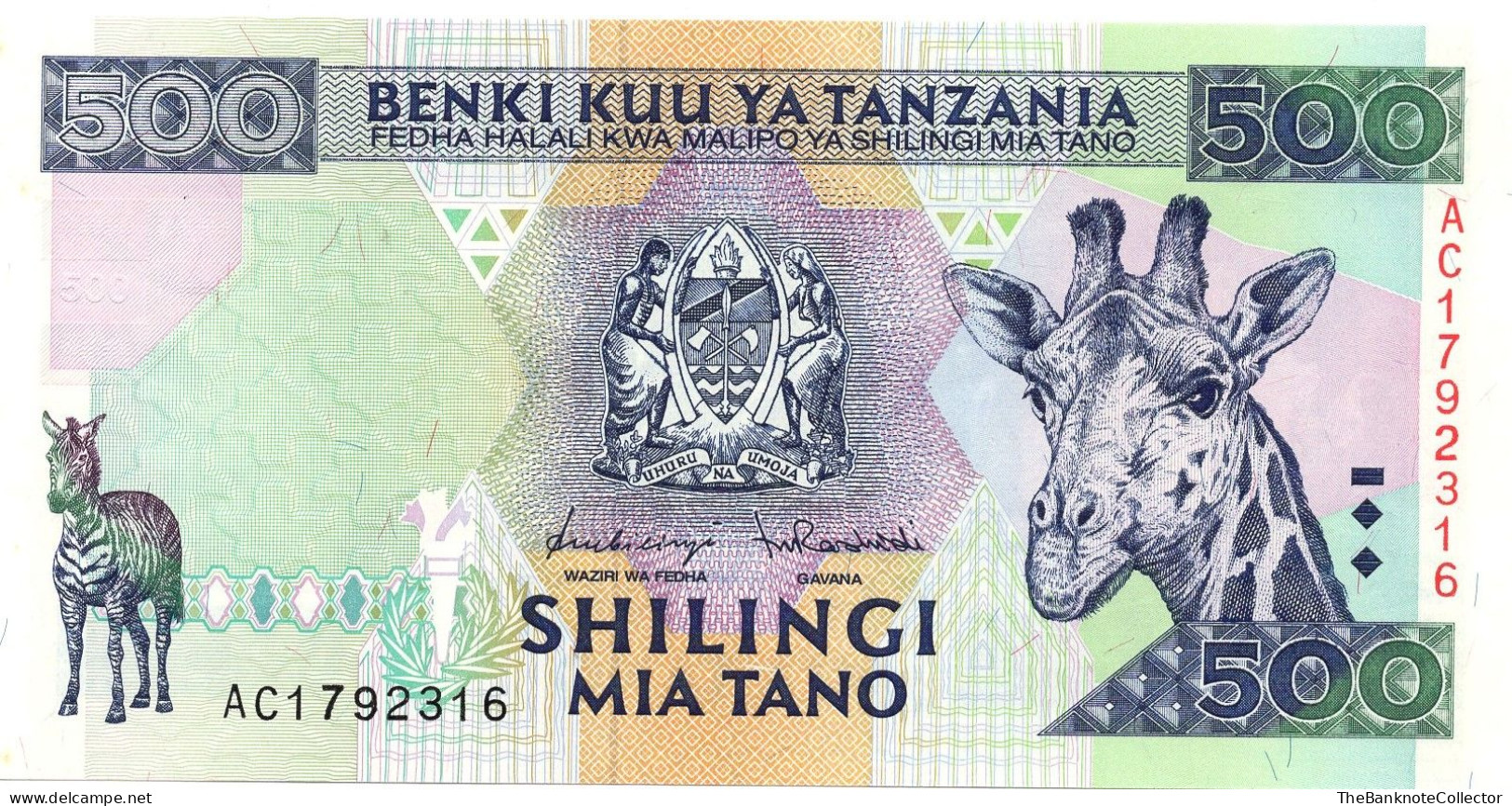 Tanzania 500 Shillings ND 1997 P-30 UNC - Tanzanie