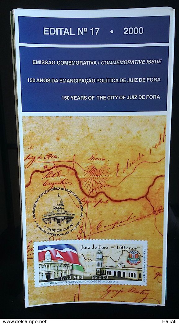 Brochure Brazil Edital 2000 17 Juiz De Fora Without Stamp - Covers & Documents