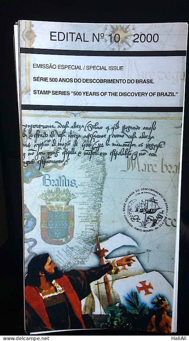 Brochure Brazil Edital 2000 10 Discovery Of Brazil Without Stamp - Lettres & Documents