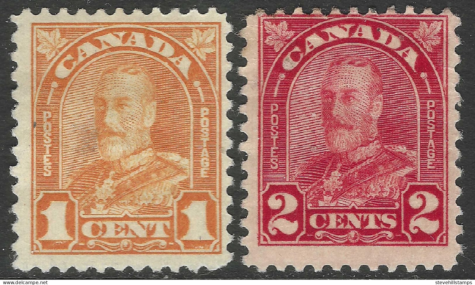 Canada. 1930-31 KGV. 1c,  2c(Die II) MH SG288, SG291b. M4054 - Nuevos