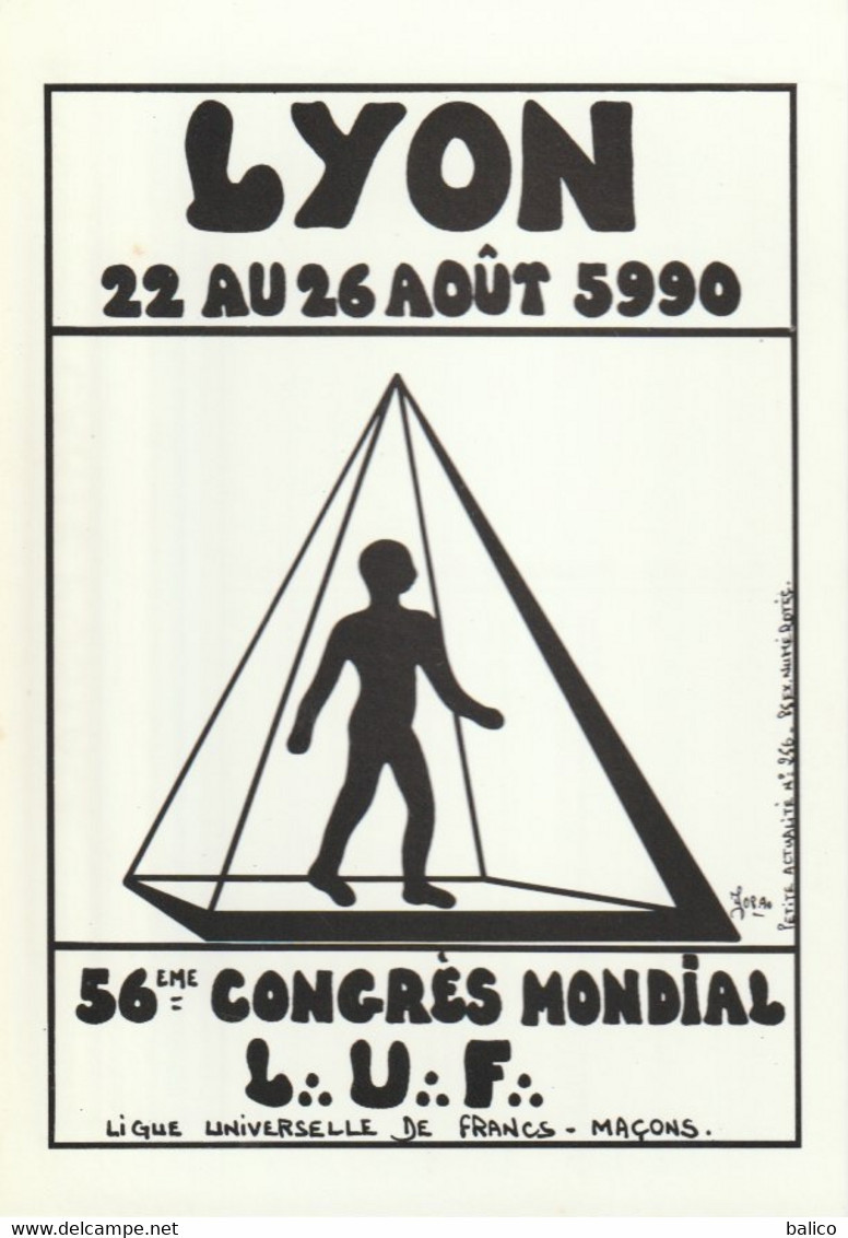 56ème Congrés L.U.F. LYON  1990 - Illustré Par,  Jacques Lardie - 85 Ex. N° 63 - Beursen Voor Verzamellars