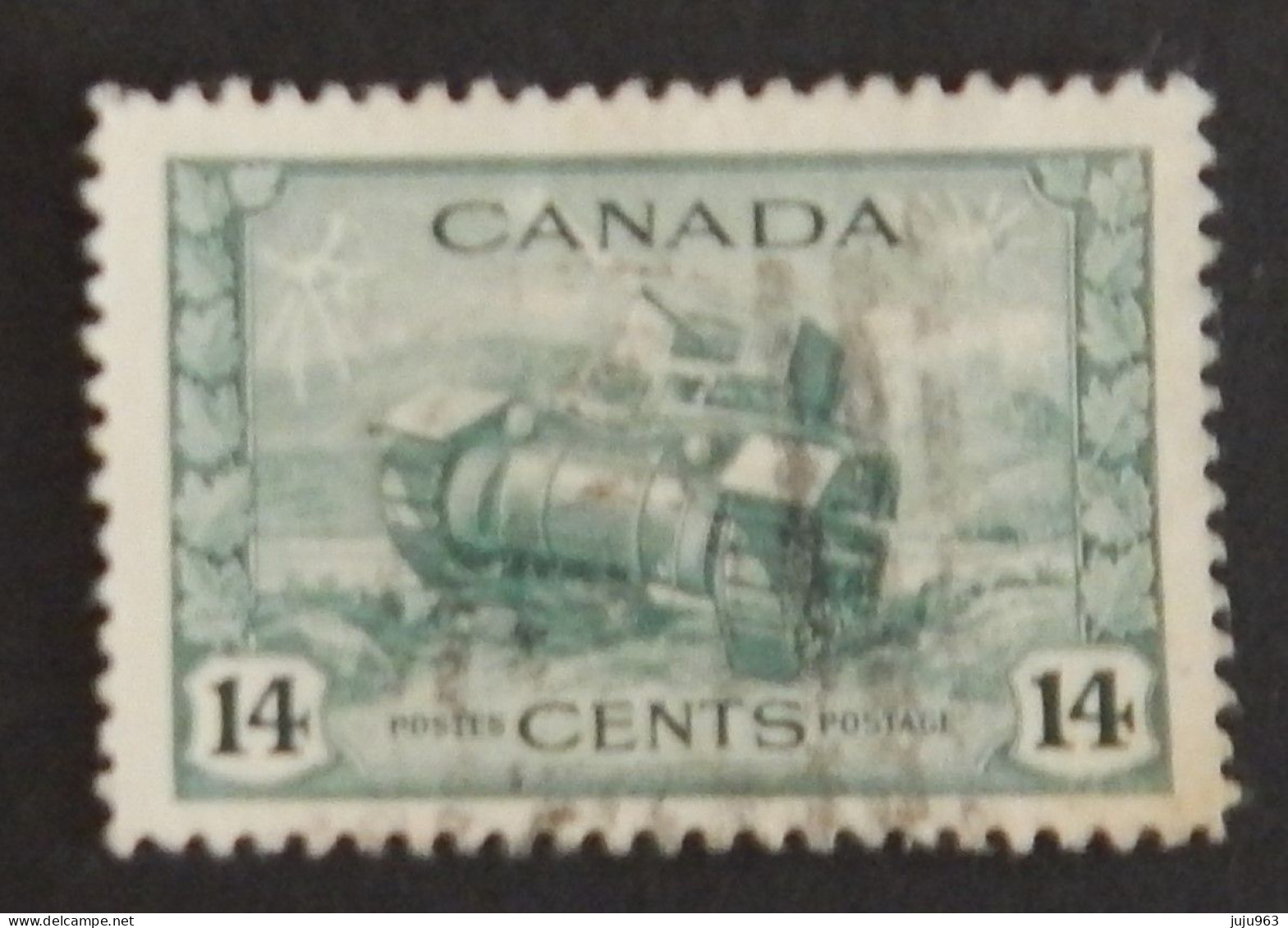 CANADA YT 215 OBLITÉRÉ "CHAR D ASSAUT" ANNÉES 1943/1948 - Used Stamps