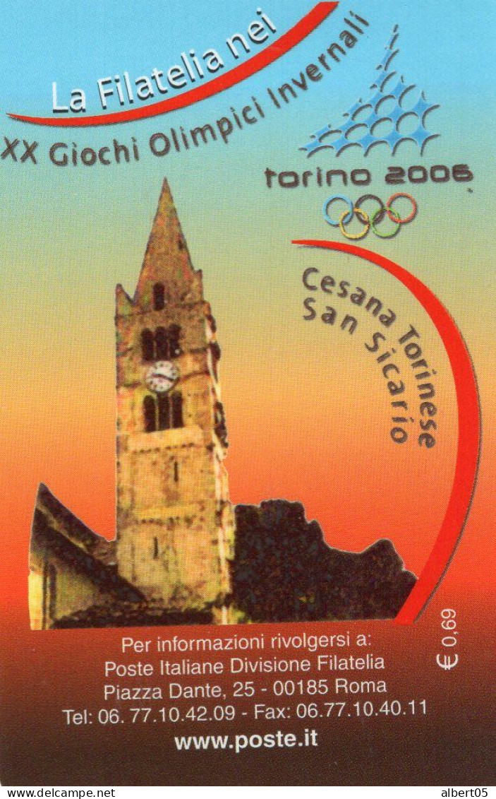 XX Giochi Olimpici Invernali  -Torino 2006 Tessere Filateliche-  XX J.O. D'hiver Turin 2006 - Cartes Philaéliques - 2001-10: Poststempel