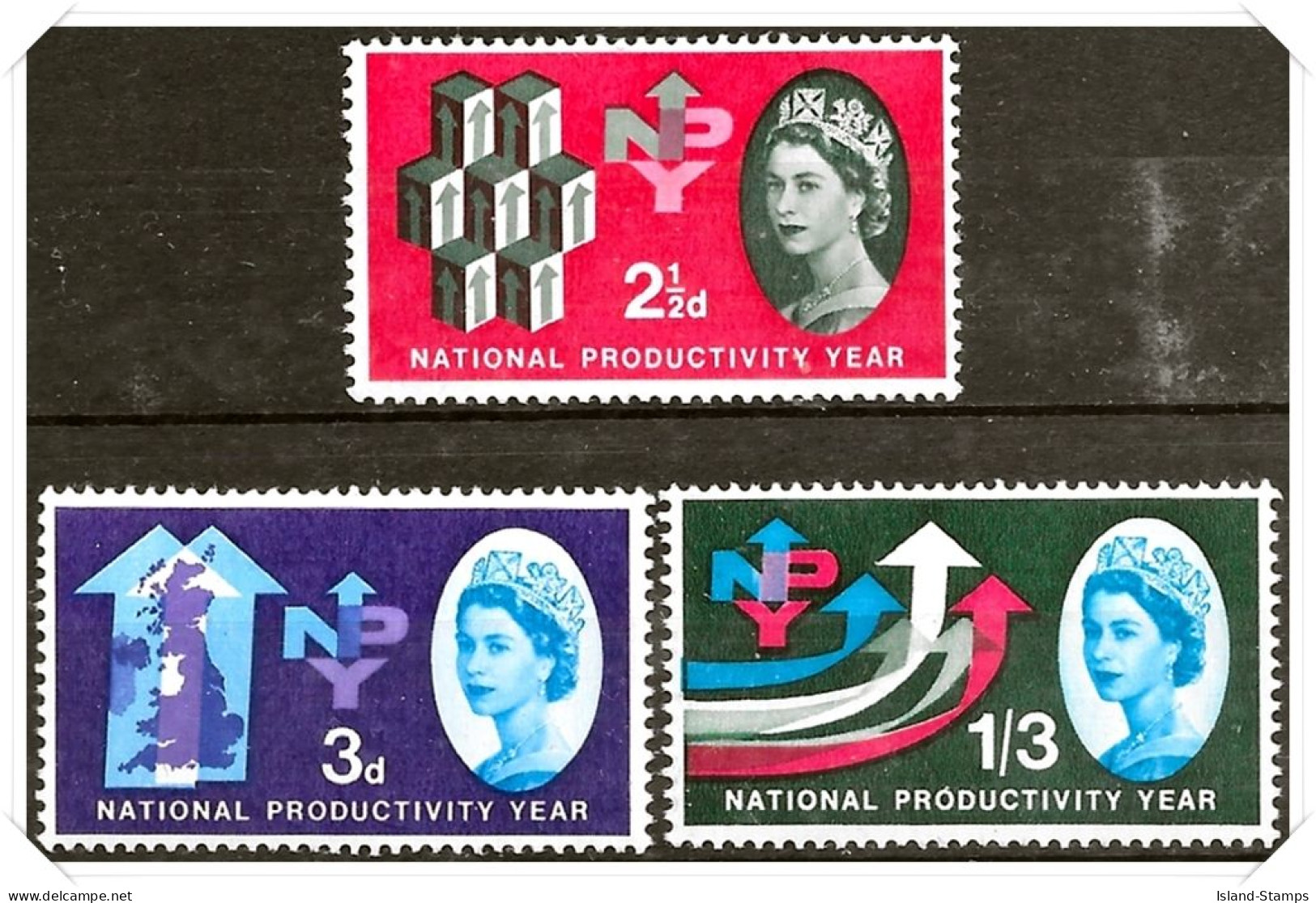 SG631-633 1962 National Productivity Year (NPY) Stamp Set (Ordinary) Unmounted Mint Hrd2a - Neufs