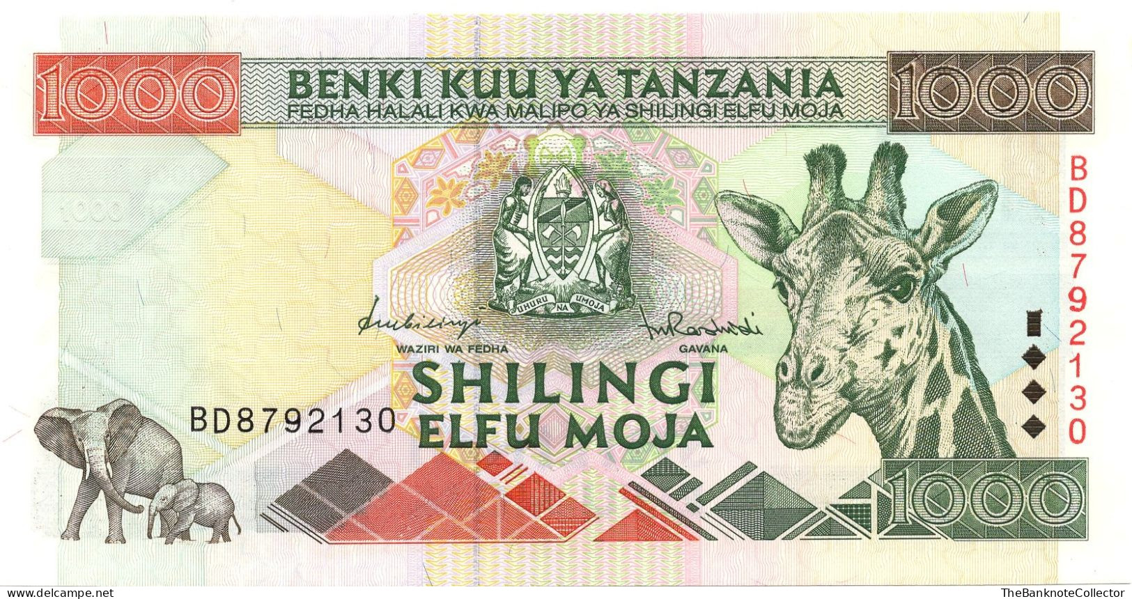 Tanzania 1000 Shillings ND 1997 P-31 - Tanzanie