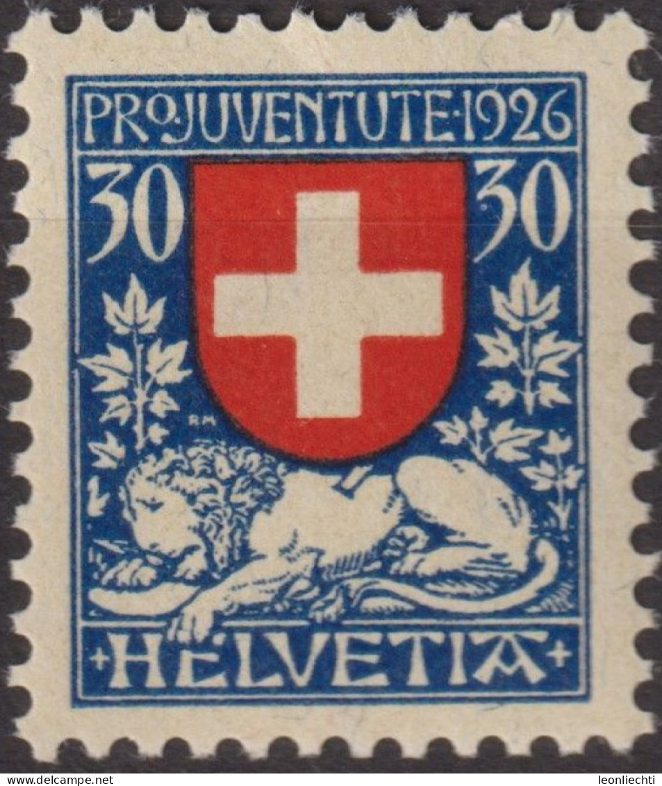 1926 Schweiz / Pro Juventute ** Zum:CH J40, Mi:CH 221, Yt:CH 225, Schweiz, Kantonswappen, - Unused Stamps