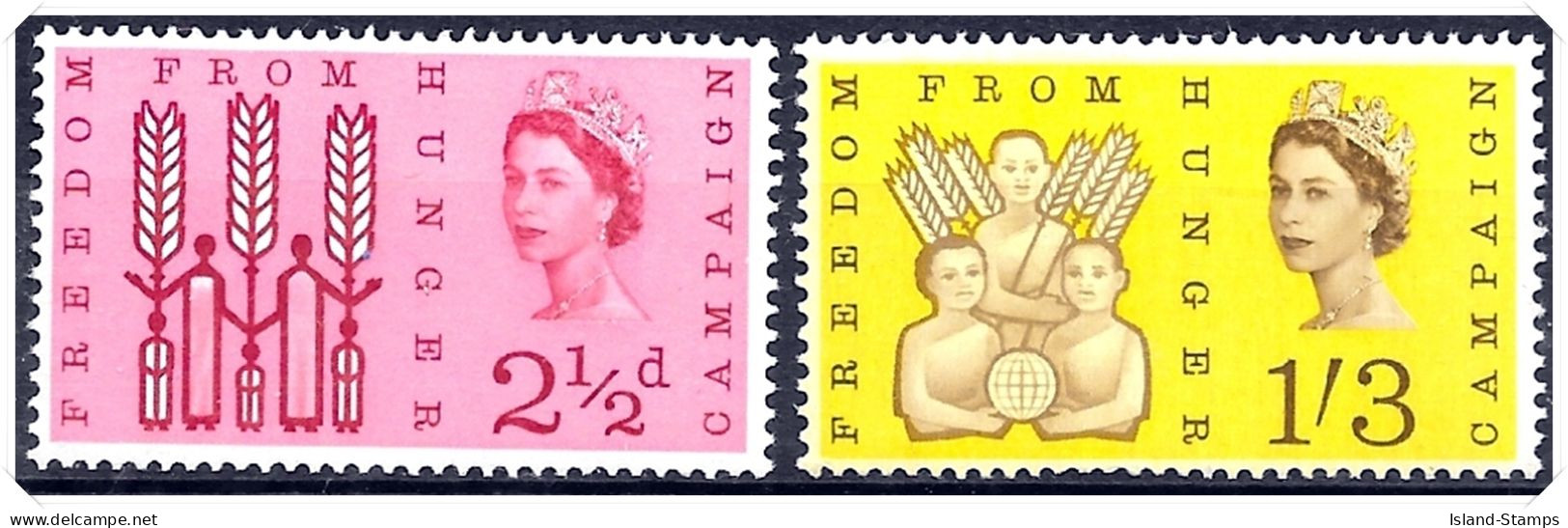 SG634-635 1963 Freedom From Hunger Stamp Set (Ordinary) Unmounted Mint Hrd2a - Ongebruikt