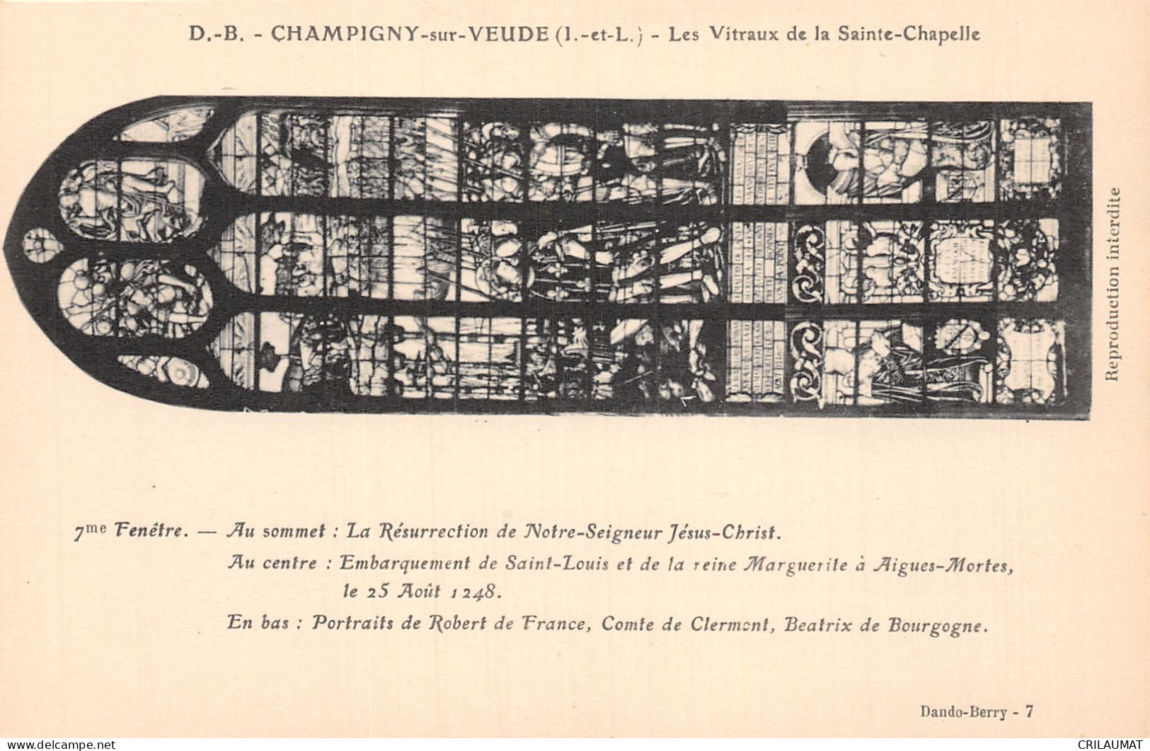 37-CHAMPIGNY SUR VEUDE VITRAUX DE LA SAINTE CHAPELLE-N°LP5026-B/0091 - Champigny-sur-Veude