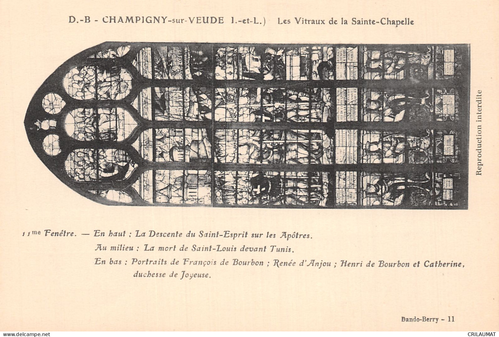 37-CHAMPIGNY SUR VEUDE VITRAUX DE LA SAINTE CHAPELLE-N°LP5026-B/0087 - Champigny-sur-Veude