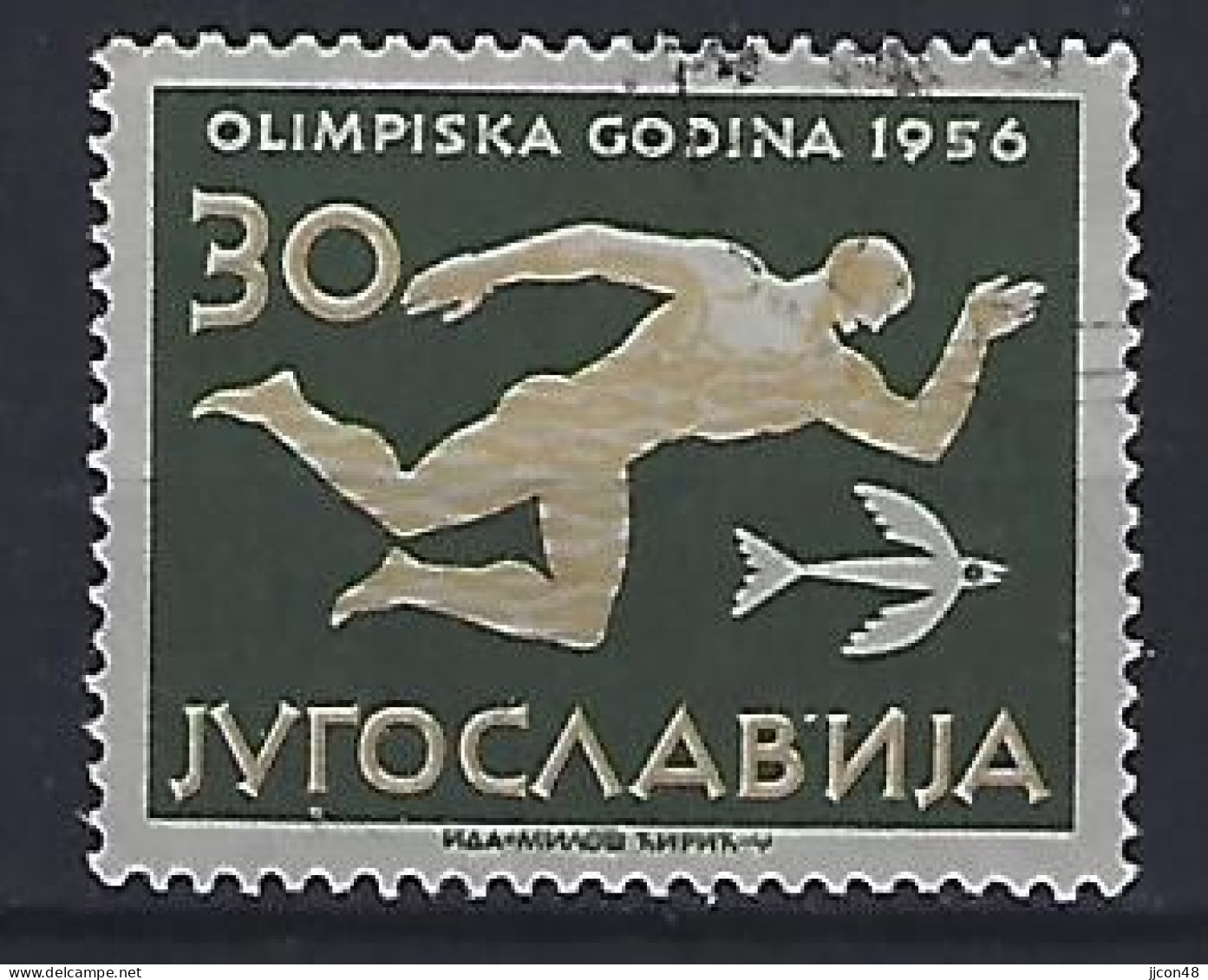 Jugoslavia 1956  Olympische Sommerspiele (o) Mi.807 - Usados