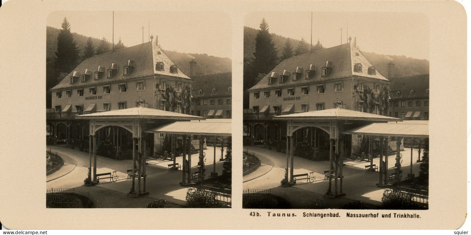 Stereo, Deutschland, Taunus, Schlangenbad, Nassauerhof, Trinkhalle - Photos Stéréoscopiques