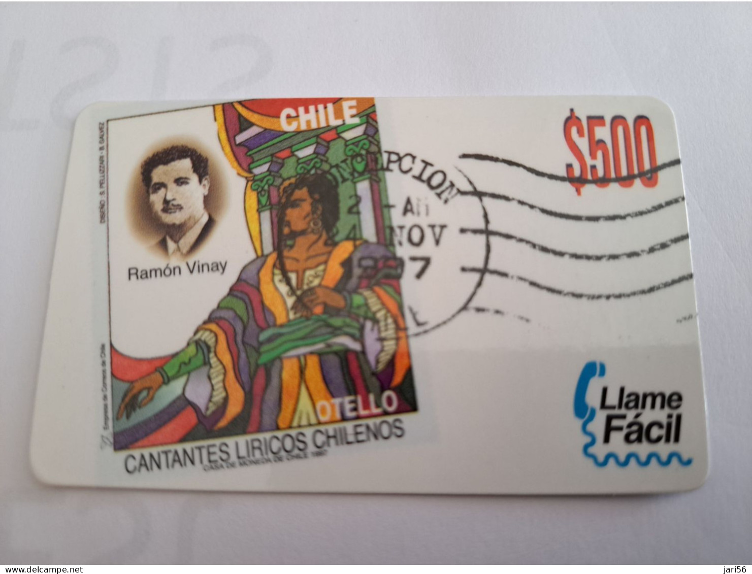 CHILI   PREPAID/ ENTEL / $ 500 / STAMPS ON CARD/ FINE USED CARD      ** 16509** - Chile