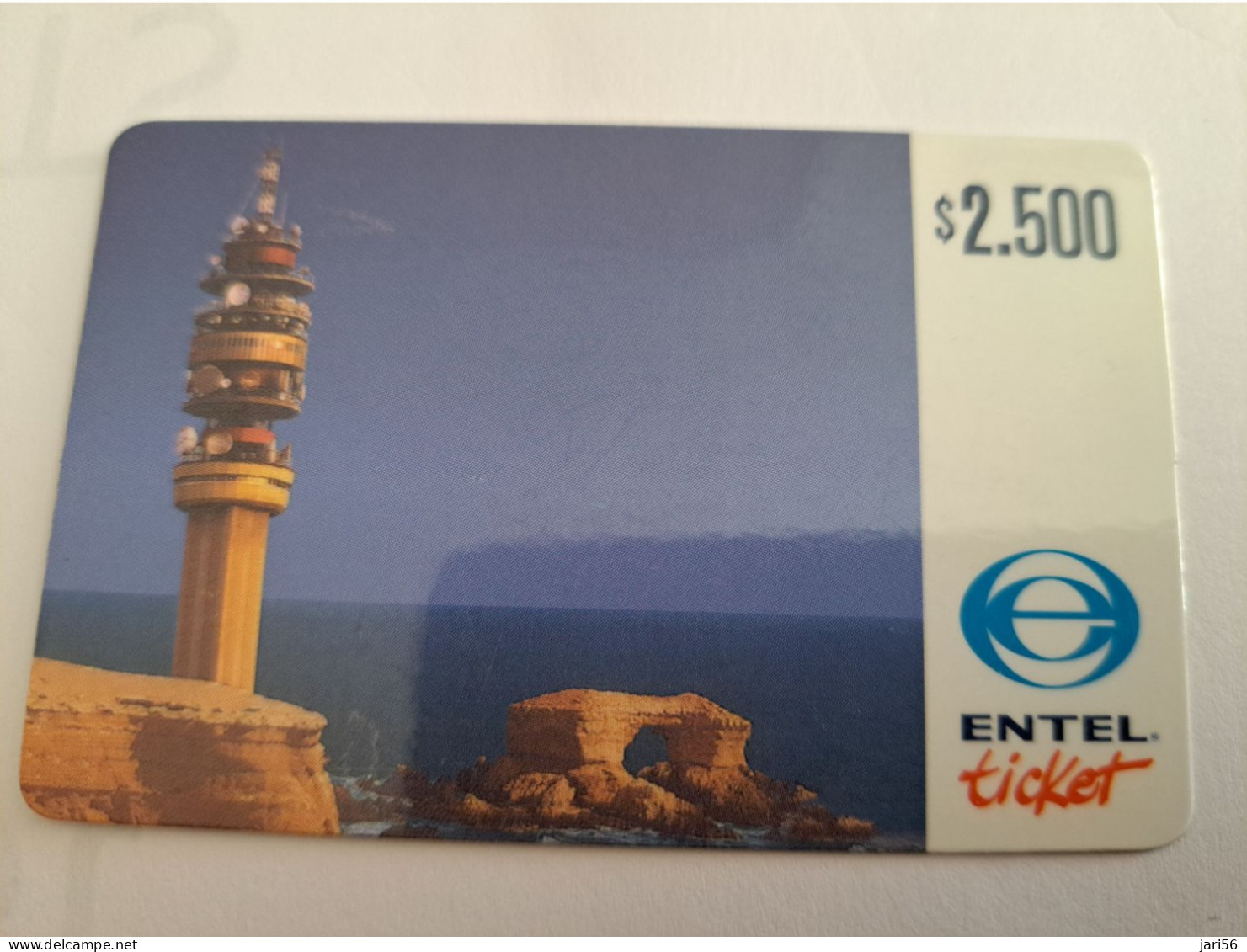 CHILI   PREPAID/ ENTEL / $ 2500 / LIGHTHOUSE / FINE USED CARD      ** 16511** - Chile