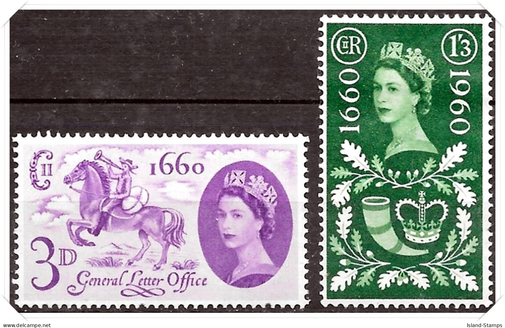 SG619-620 1960 General Letter Office (GLO) Stamp Set Mounted Mint Hrd2a - Nuovi