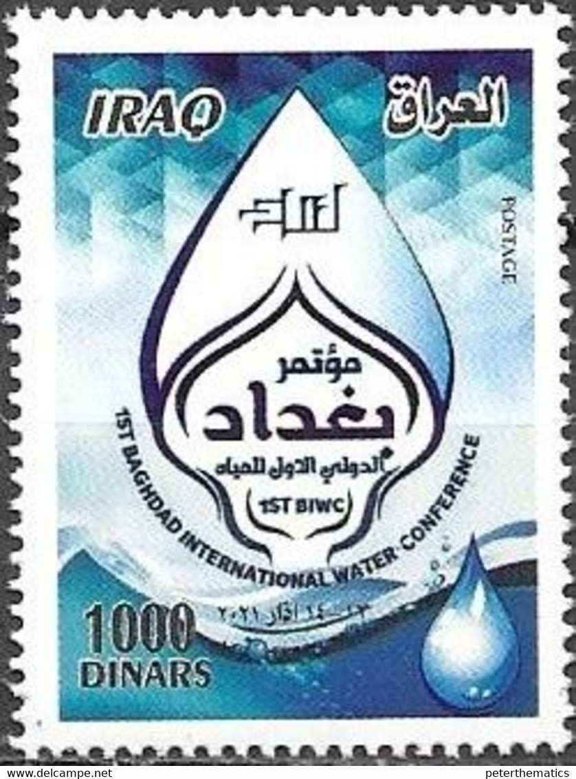 IRAQ, 2021, MNH, WATER , 1st BAGHDAD INTERNATIONAL WATER CONFERENCE, 1v - Environment & Climate Protection