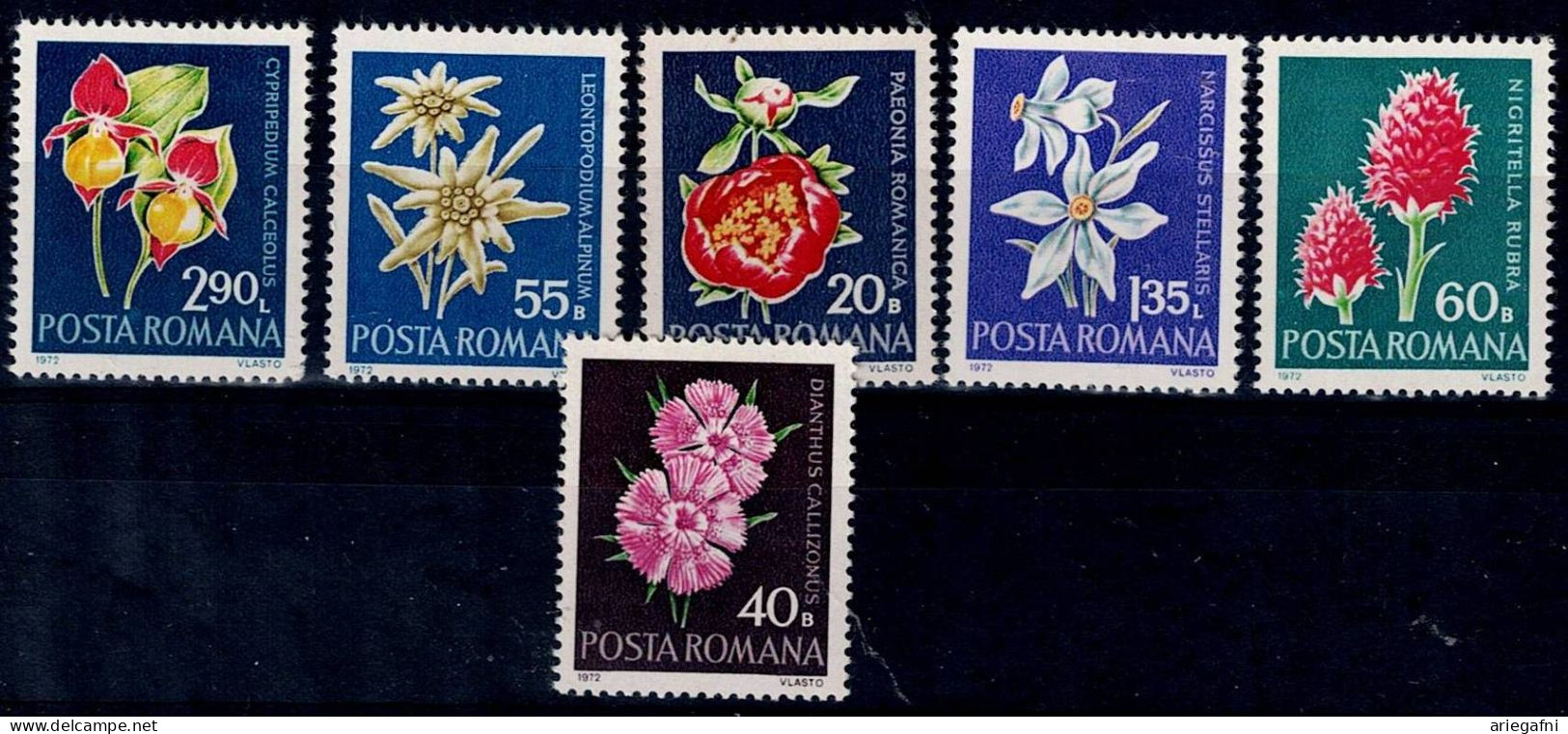 ROMANIA 1972 FLOWERS MI No 3023-8 MNH VF!! - Nuevos