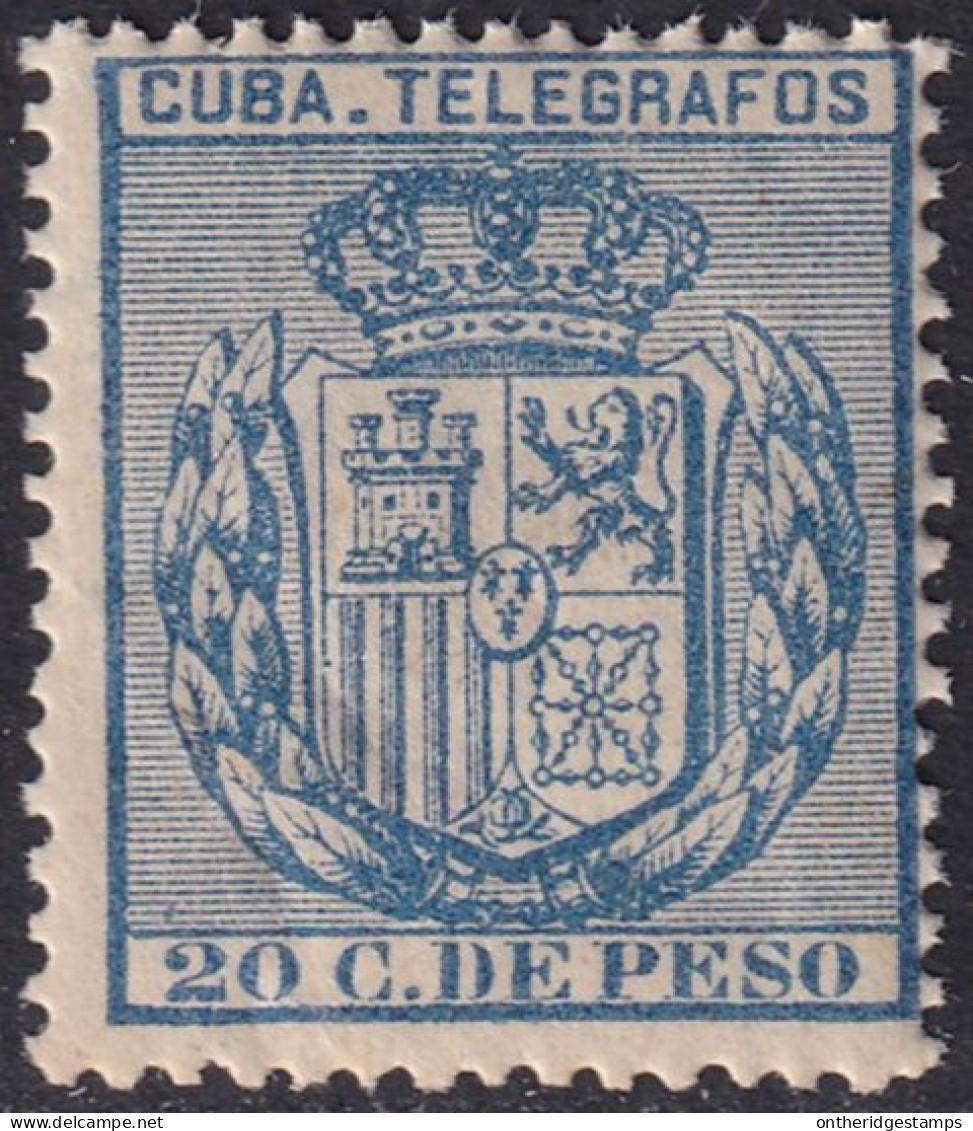 Cuba 1894 Telégrafo Ed 77  Telegraph MNH** Small Creases - Cuba (1874-1898)