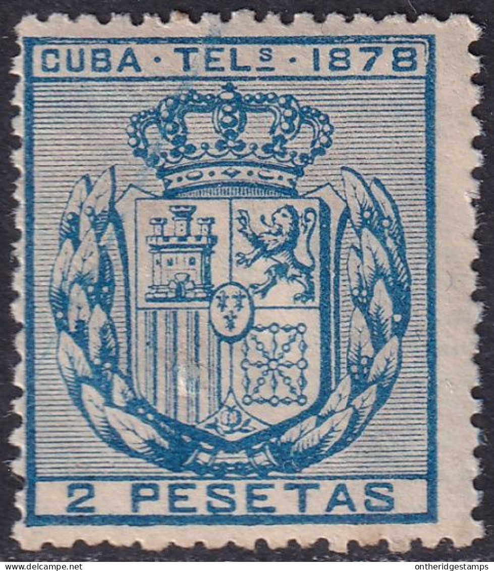 Cuba 1878 Telégrafo Ed 44  Telegraph MNG(*) - Kuba (1874-1898)